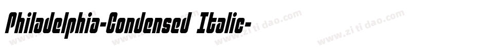 Philadelphia-Condensed Italic字体转换